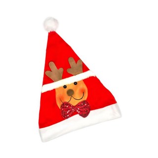 摩達客 耶誕派對可愛領結聖誕帽 圓周約58cm, 1件, 麋鹿頭