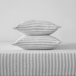 HOLA 和樂家居 自然針織雙人床包枕套三件組 1.7kg