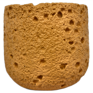 水泥仿火山石杯 (底無孔) 空杯 芥末黃, 1個