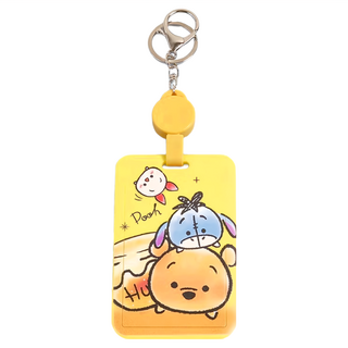 TSUM TSUM 伸縮滑蓋證件套, 維尼屹耳, 11 x 7cm, 1個