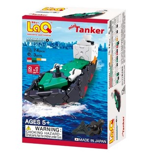 LaQ 積木玩具 74+3顆粒 模型組裝 益智玩具 親子互動, q版油輪, 1盒