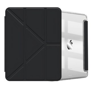 vXTRA 飛創 Y折立架平板保護套, 合成皮+TPU+壓克力背板, 多種觀看角度, iPad 10.2吋/iPad Air Pro 10.5吋, 經典黑, 1個