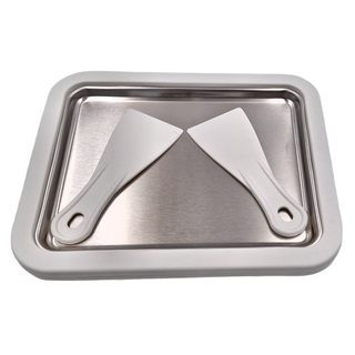 不鏽鋼炒冰盤 無需用電物理製冰 安全好玩, 白, 1個