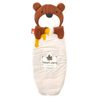 LOGOS 造型睡袋 75 x 200公分 適合溫度約最高6°C, 小熊 白色 + 咖啡色, 1個