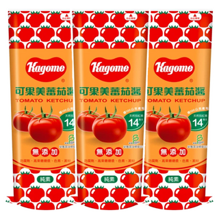 KAGOME 可果美 蕃茄醬，無添加防腐劑、高果糖糖漿、色素、澱粉, 500g, 3瓶