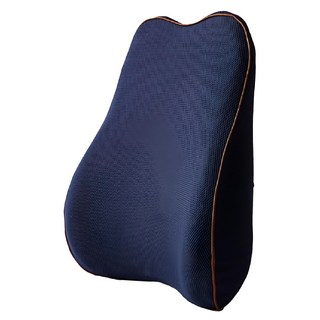HONDONI 新款5D護腰靠墊 記憶棉靠墊 居家靠墊 汽車舒壓靠墊, 透氣舒爽藏青, 480g