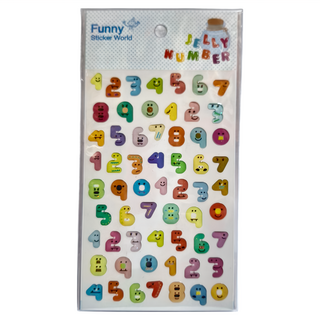 Funny Sticker World 浮凸貼紙 - Jelly Number, 15S-L407E, 1組