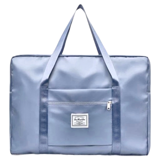 防潑水大容量行李袋, 藍色, F1-002-BL