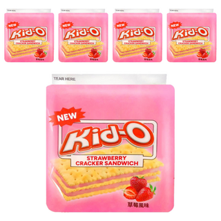Kid-O 三明治餅乾 酥脆三層 酸甜戀愛滋味 8片/袋, 136g, 5包
