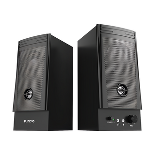 Kinyo 木質立體音箱2件組 124 x 115 x 245mm, PS-2100, 黑色