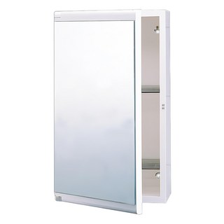 雙手萬能 浴室置物保健兩用箱 三層設計小物收納 浴鏡+收納櫃二合一 吸鐵式設計 層架可移動 可左開或右開, 54 x 31.5 x 18cm, 純白, 1個