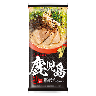 丸太 鹿兒島黑豚骨拉麵 185g, 黑豚骨湯底濃郁香醇，麵條Q彈有勁，道地日式風味, 1包