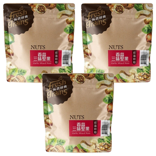 長青穀典 香蒜三味堅果, 濃郁蒜香 低溫烘焙, 220g, 3包