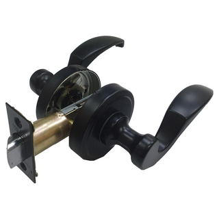 FAULTLESS 加安牌 通道鎖 鎖閂長度60mm 適用門厚30-45mm 消光黑, LYKX903, DIY 安裝、隨附安裝指南、需要標準工具、無需鑽孔、