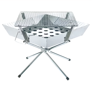 UNIFLAME經典焚火台 - 不鏽鋼 鐵鍍烤網, 430 x 430 x 330mm, 1個, U683040