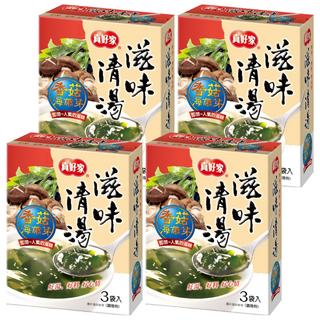 真好家 香菇海帶嫩芽湯 3包, 26.7g, 4盒