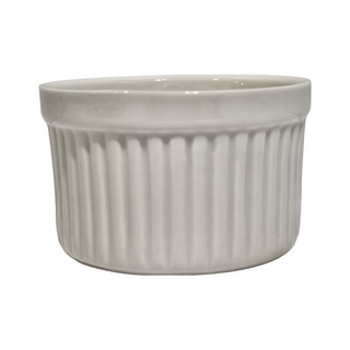 JUST HOME 條紋烤皿 7.5cm 8入, 白色, 1組