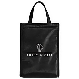 E.City 韓版炫黑時尚保溫保冰野餐收納包 簡約設計 拉鍊 密封效果更佳 多功能 適合各種場合, 款式隨機, 11L