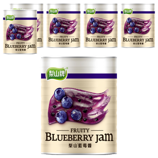 梨山牌 藍莓果醬 新鮮藍莓 濃郁果香, 900g, 6罐