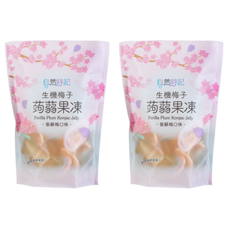 Nature Time 自然時記 生機梅子蒟蒻果凍 紫蘇梅口味, 572g, 2袋