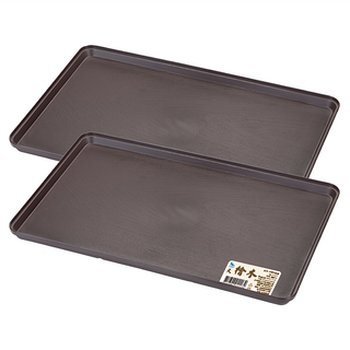 UDA 有達 大檜木端盤, 2個, 43 x 27.6 x 2.2cm, 咖啡色