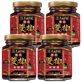 元歲本舖 極品雙椒味噌醬 純素食 原味元醬 祖傳秘藏, 170g, 4罐