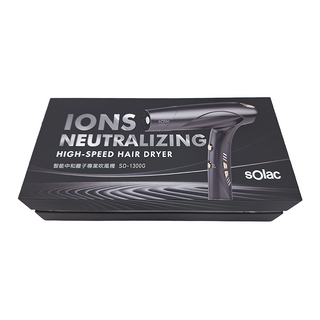 sOlac 智能中和離子專業吹風機 SD-1300, 美型輕量，千萬級雙離子, 獨立控制與反向清潔功能, 11萬高轉速無刷馬達, SD-1300G, 灰色