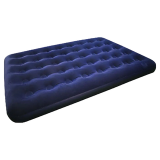 TREEWalker 露遊眠 植絨雙人充氣床 獨立氣柱結構 兩段式進氣閥 PVC防水設計 居家旅行露營適用, 藍色