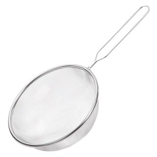 HIKARI 日光生活 厚網不鏽鋼漏勺 H1344，直徑16cm 總長度30cm，不鏽鋼濾網，廚房過濾必備, 1支
