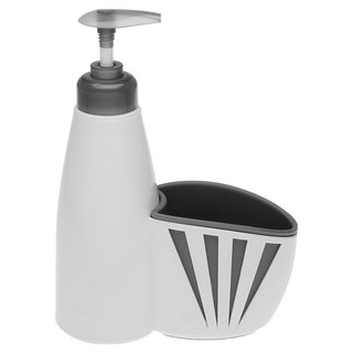 VERSA 菜瓜布架洗手乳罐 350ml, 1個, 白色 + 灰色