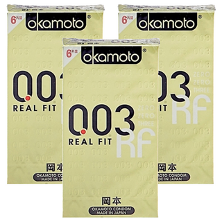 okamoto 岡本 3D曲線003衛生套, 6入, 3盒