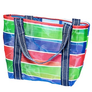 台灣有錢天天袋 中, 台灣味設計，輕巧耐用，環保購物袋, 1入, 紅色 + 藍色 + 綠色