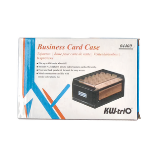 KW-triO 名片盒 400片, 冷軋鋼板 PS塑膠 零件分類收納 台灣製, 小, 棕色
