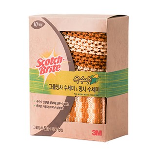 3M Scotch-Brite 百利 玉米纖維網狀洗碗組 菜瓜布+洗碗巾, 10個, 1盒