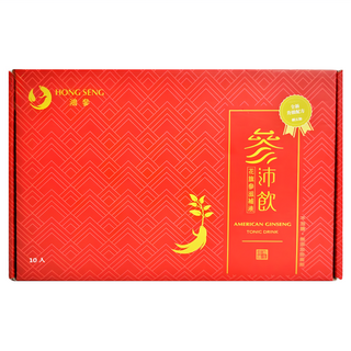 HONG SENG 鴻參 參沛飲滋補禮盒 Set, 美國威斯康辛州花旗參, 55毫升 x 10瓶, 550ml, 1盒