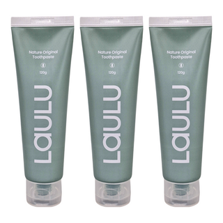 LaULU 無氟牙膏 原味, 120g, 3條