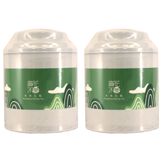 無藏 凍頂烏龍 三角立體茶包 圓鐵罐 Set 比賽等級烘焙工法 微燻炭香 多包裝 長輩送禮好選擇, 3g, 10包, 2罐