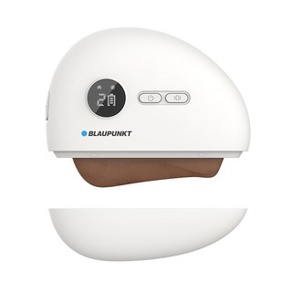 BLAUPUNKT 德國藍寶 溫感臉部按摩器 BPB-C01DS 泗濱砭石 恆溫加熱 3D貴妃曲線導頭 Type-C充電, 月光白