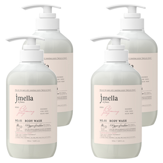 jmella 法式漫舞香水沐浴乳 Blooming Peony 法國訂製香氛 含植物精油 無添加化學成分, 500ml, 4瓶