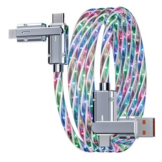 66W 機甲 RGB 發光充電線, 滿天星 多色, 1條