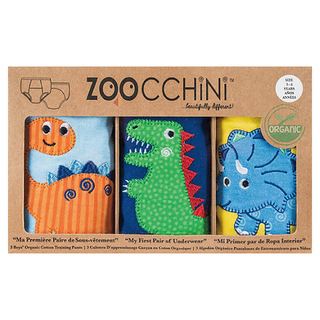 ZOOCCHiNi 有機棉訓練褲3件組, 恐龍, 3~4歲, 1組