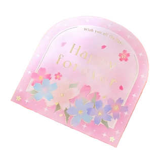 德德小品集 櫻樹下的祝福萬用卡 Happy forever, 粉櫻綻放, 3張