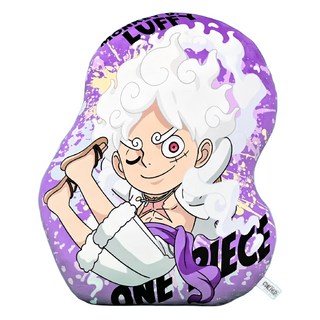 KHTOY 五檔魯夫造型抱枕 18吋, 白色 + 紫色