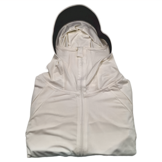 QIDINA 親膚冰絲輕薄透氣防曬外套-D, 白色