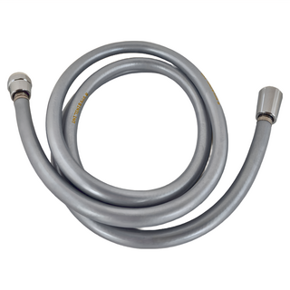 AQUADUO 自動排水軟管 PVC Shower hose 2M 專利自動排水 360度旋轉 4層製造技術, 銀色