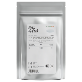 VitalBulk 鈣鎂綜合錠, 100顆, 1包