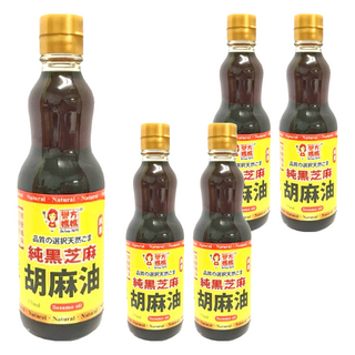 譽方媽媽 純黑芝麻胡麻油 370ml, 5瓶