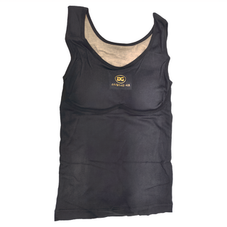 韓文圖標寬肩磨毛背心