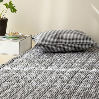 Maatila Dessert系列 薄床墊 格紋, 可可灰色, 150 x 200cm