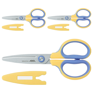 ABEL 力大牌 勻朵 不沾膠省力舒握兒童剪刀 60078, 鵝黃色, 3個